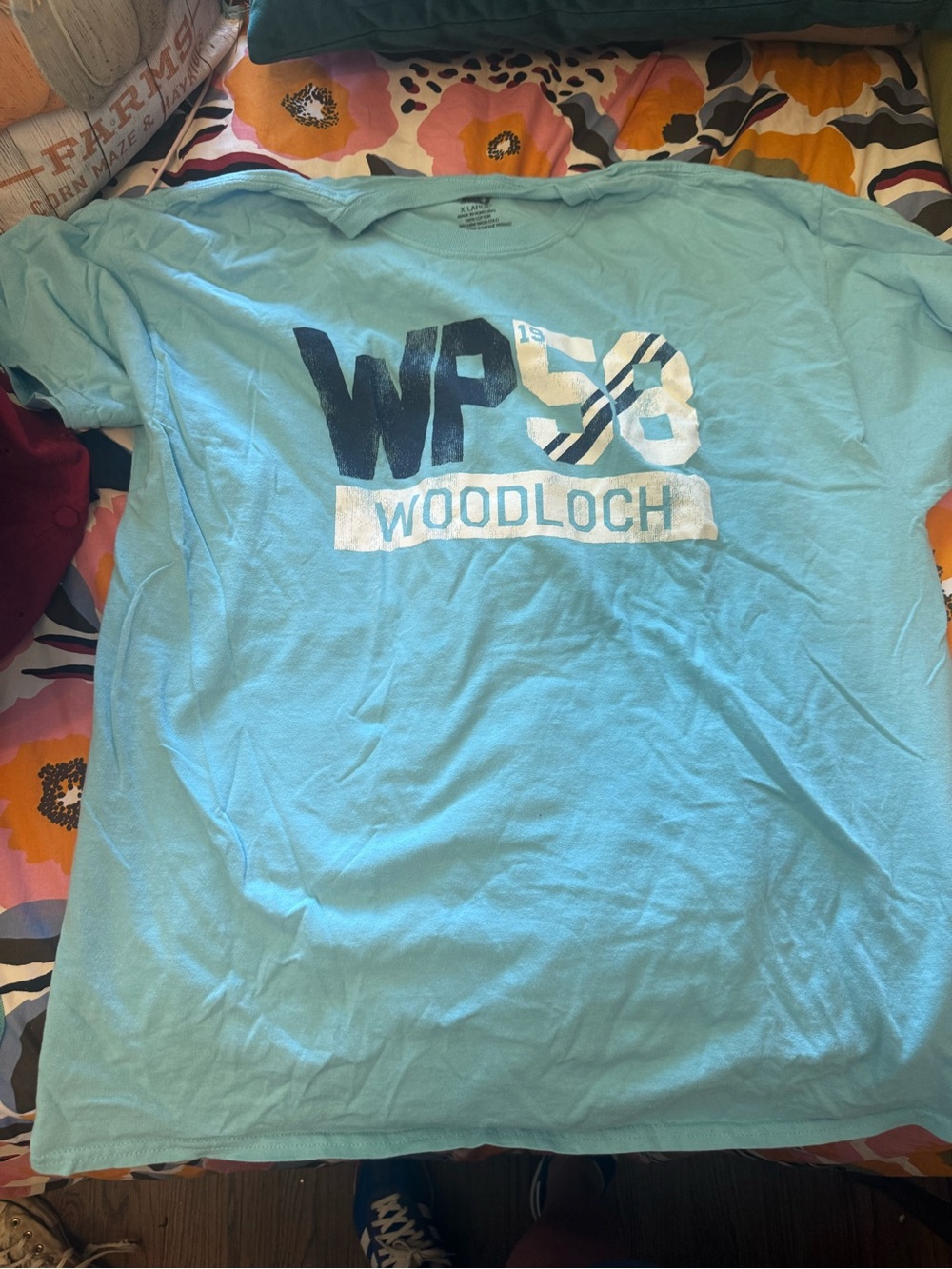 Woodloch WP58 Graphic Tee in Light Blue Nautical